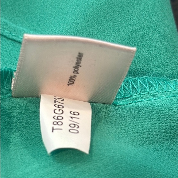 *flaw The Limited Medium Green Boxy 3/4 Sleeve Blouse - Picture 9 of 9
